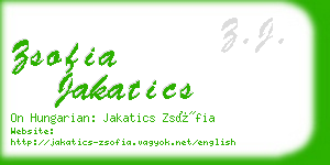zsofia jakatics business card
